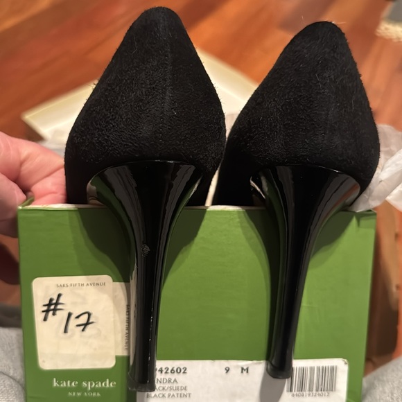 Kate Spade Kendra Black Suede Leather Round Toe Platform High Heels Shoes 9M - Picture 8 of 8